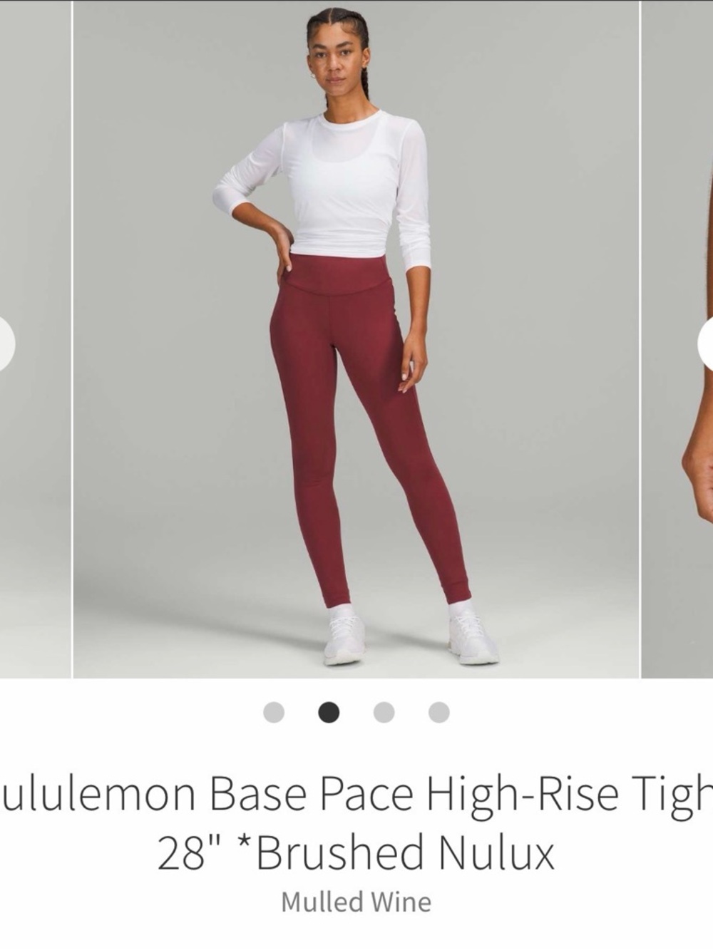 Lululemon Base Pace High-Rise Tight 28" *Brushed Nulux size 12